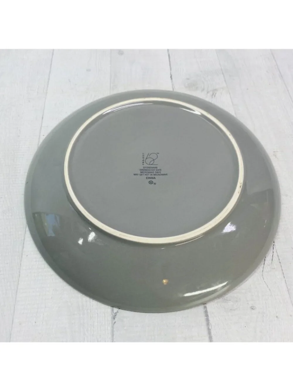 Project 62 Target AVESTA Glossy Gray Stoneware Smooth Coupe Dinner Plates Set 4